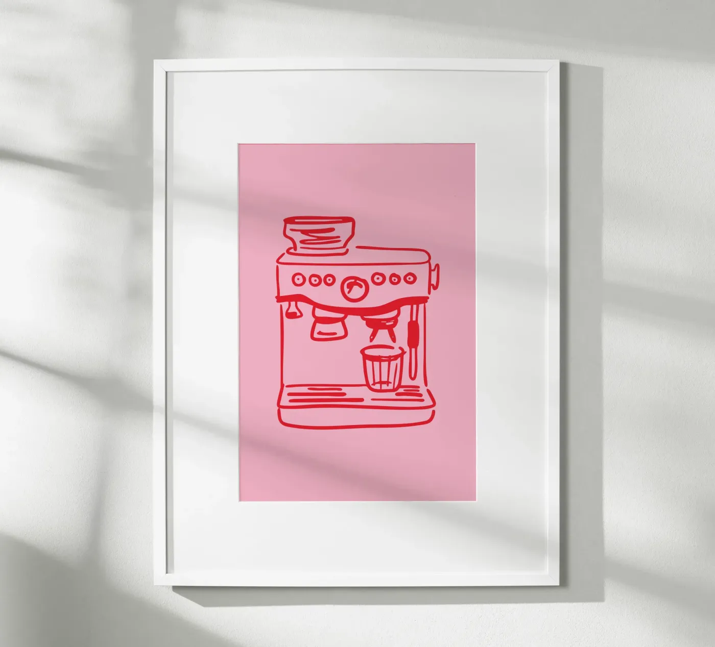 Coffee Machine red Poster von Trend Collection by Palmartprints