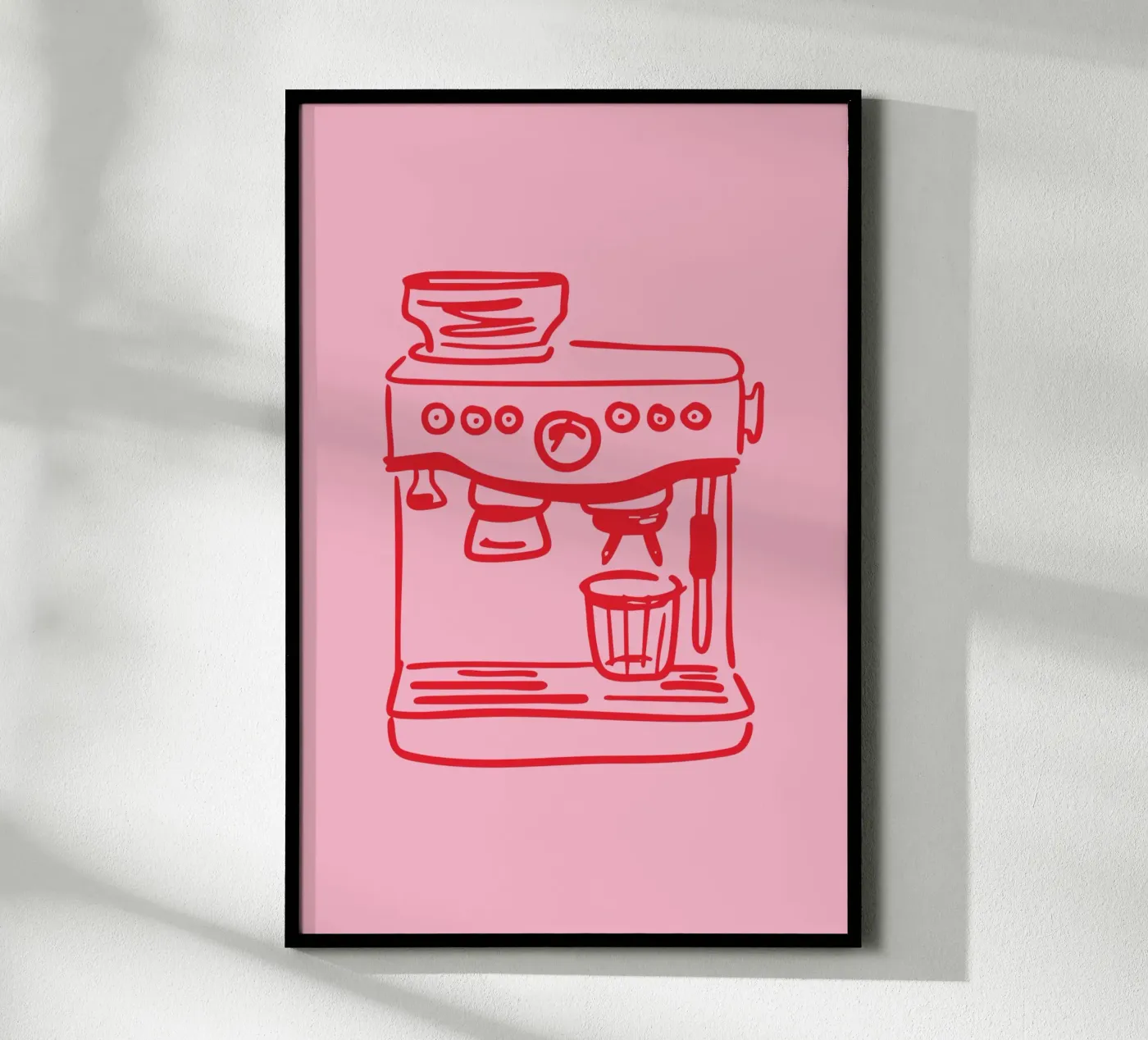Coffee Machine red Poster von Trend Collection by Palmartprints