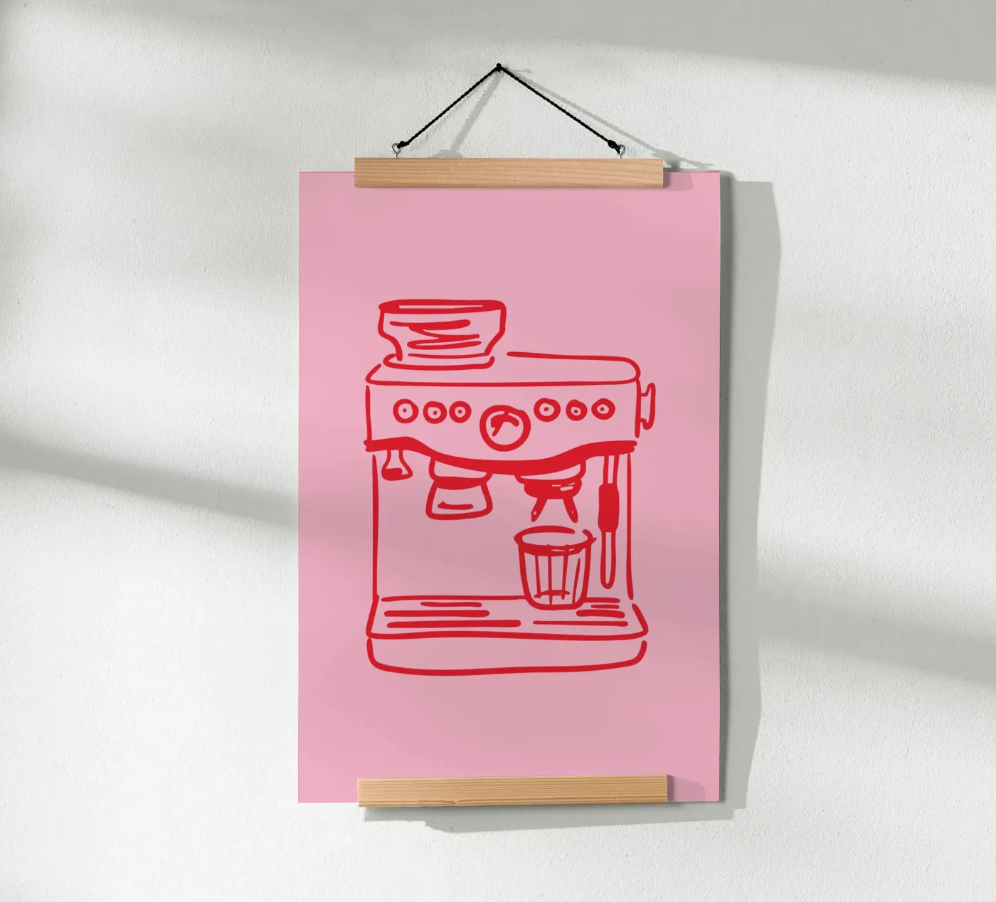 Coffee Machine red Poster von Trend Collection by Palmartprints
