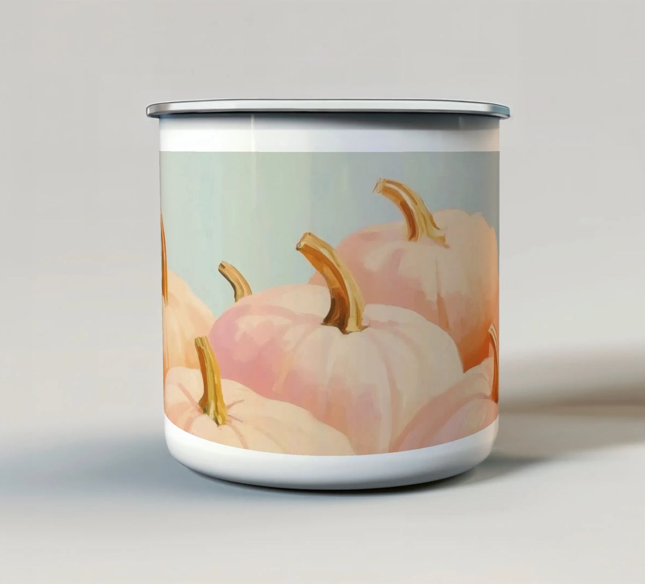 Zucche d'autunno tazza in smalto da Melloi Art Print