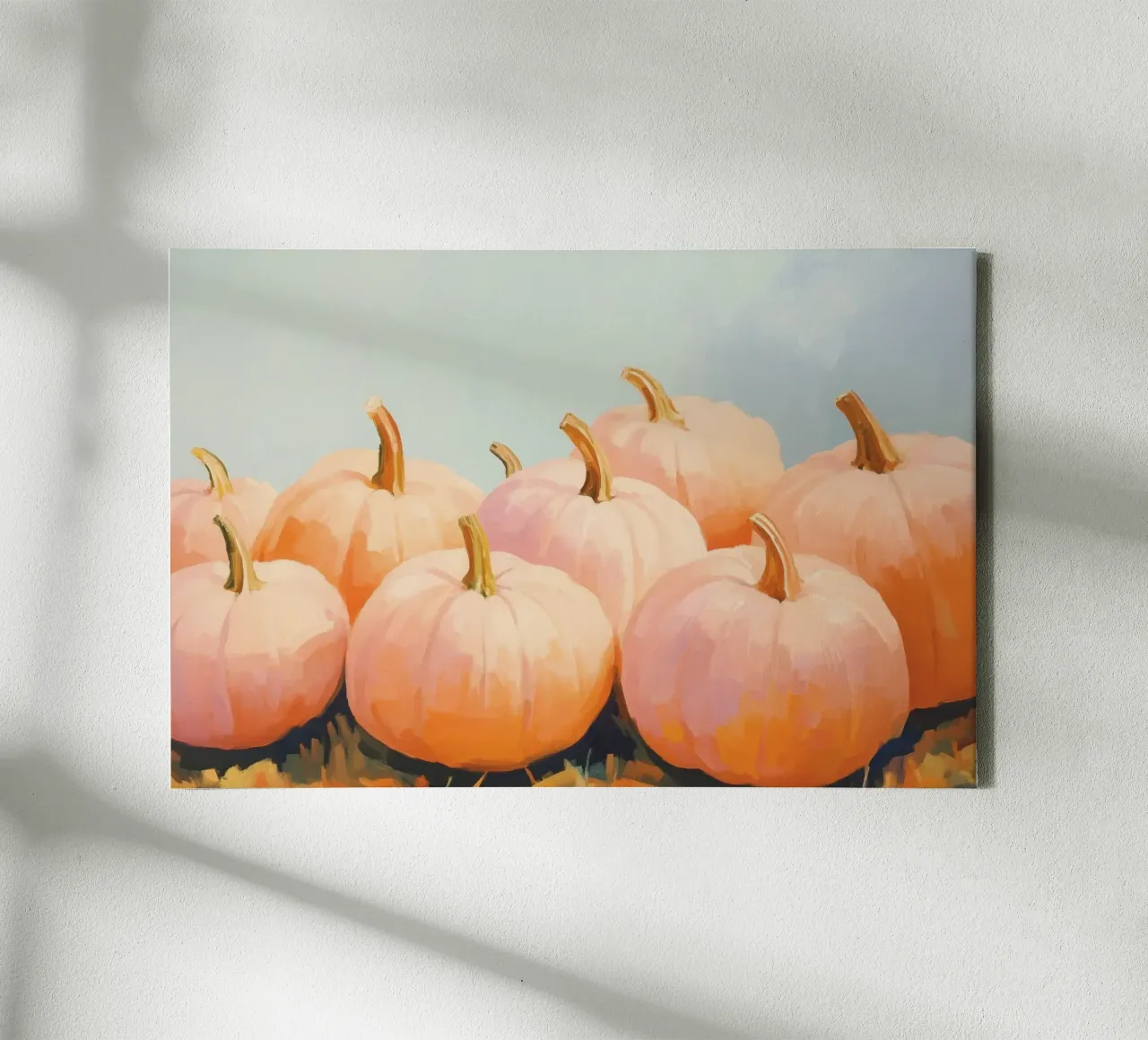 Zucche d'autunno tela con Cornice a cassetta da Melloi Art Print