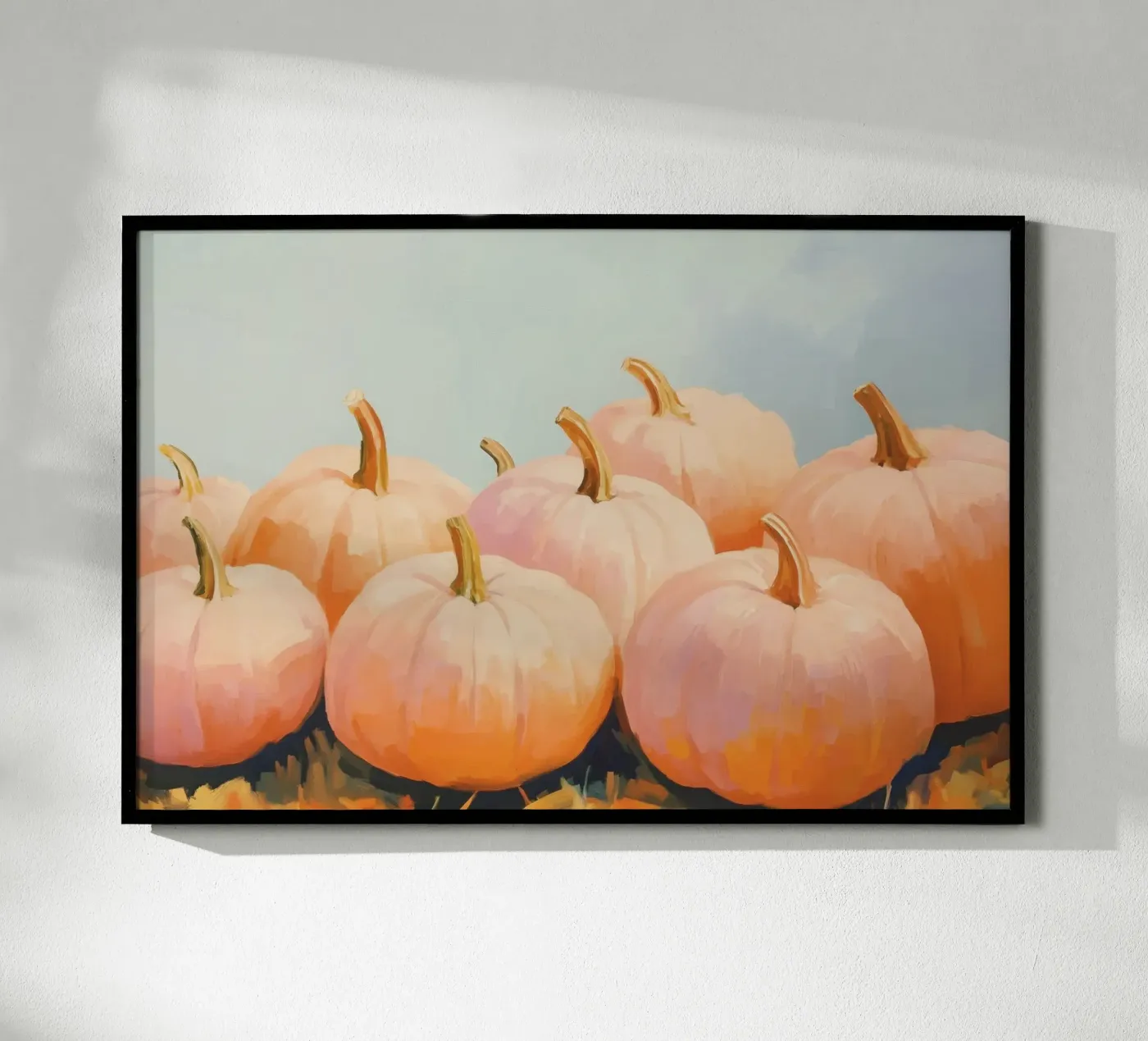 Autumn Pumpkins poster by Melloi Art Print