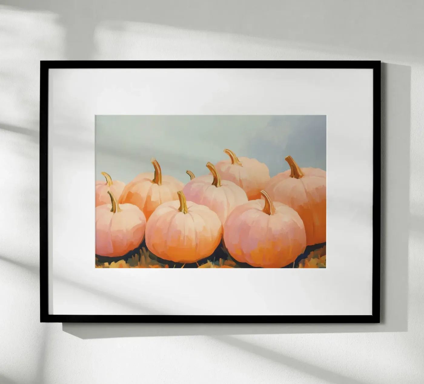 Autumn Pumpkins poster by Melloi Art Print