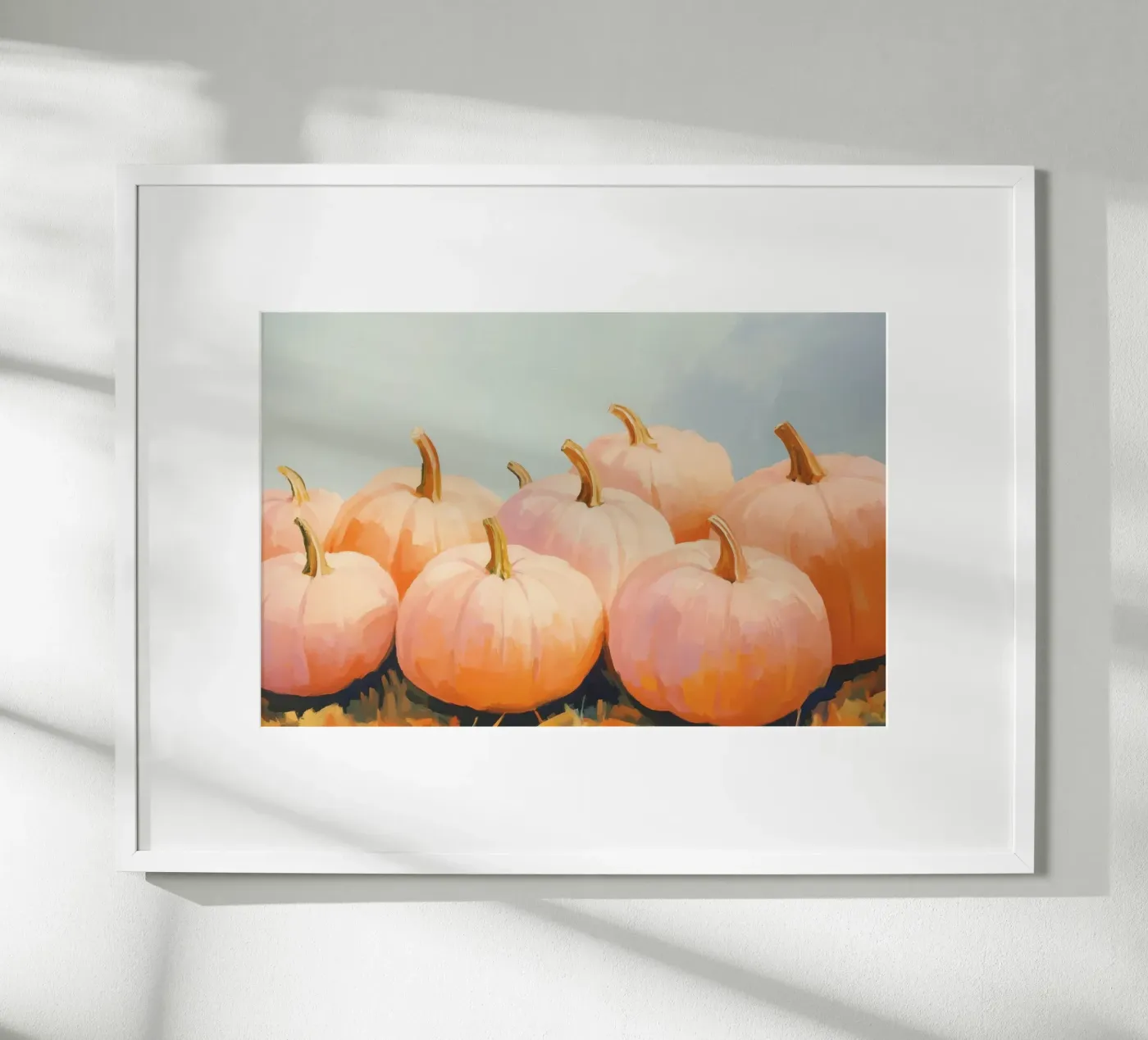 Autumn Pumpkins poster by Melloi Art Print