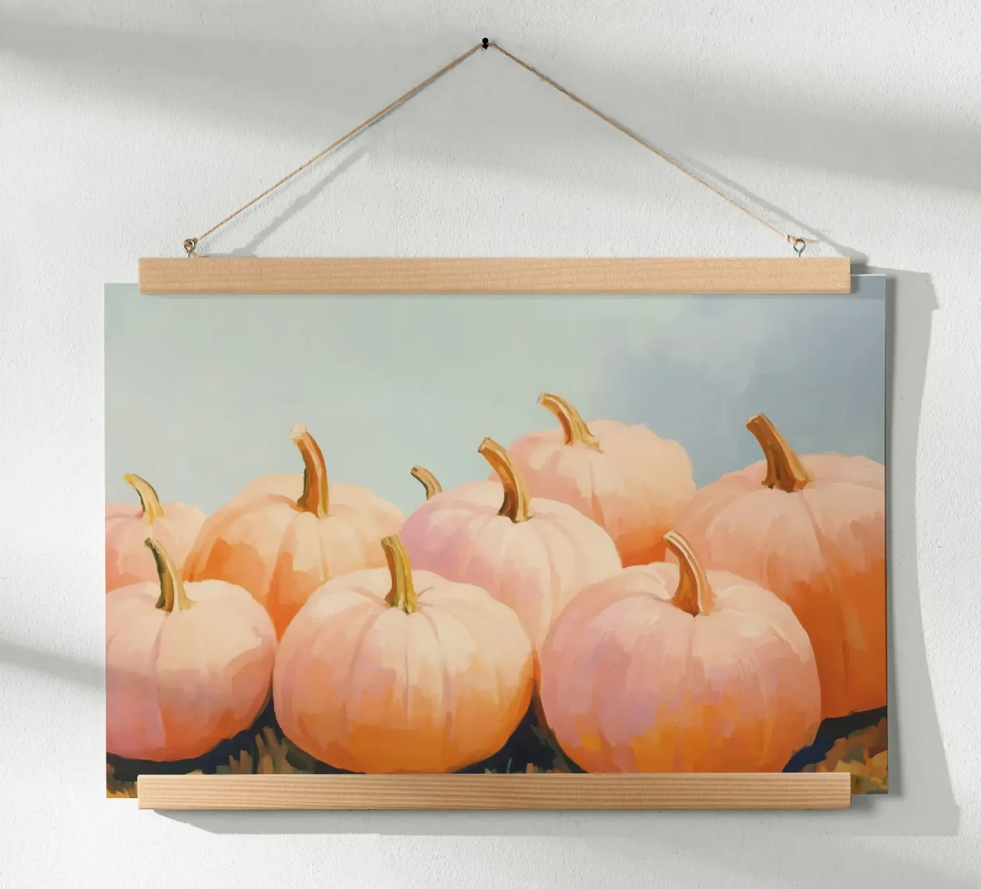 Autumn Pumpkins poster by Melloi Art Print