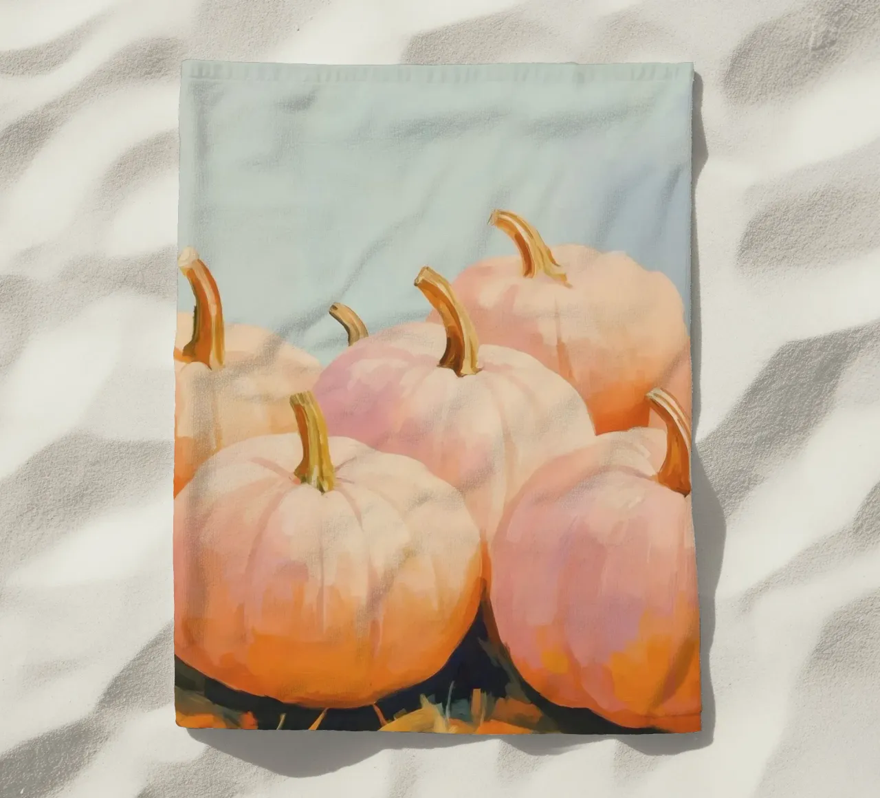 Zucche d'autunno telo mare da Melloi Art Print