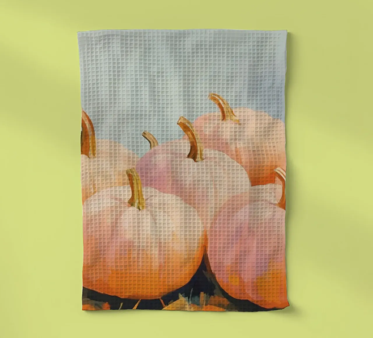 Zucche d'autunno canovaccio da cucina da Melloi Art Print