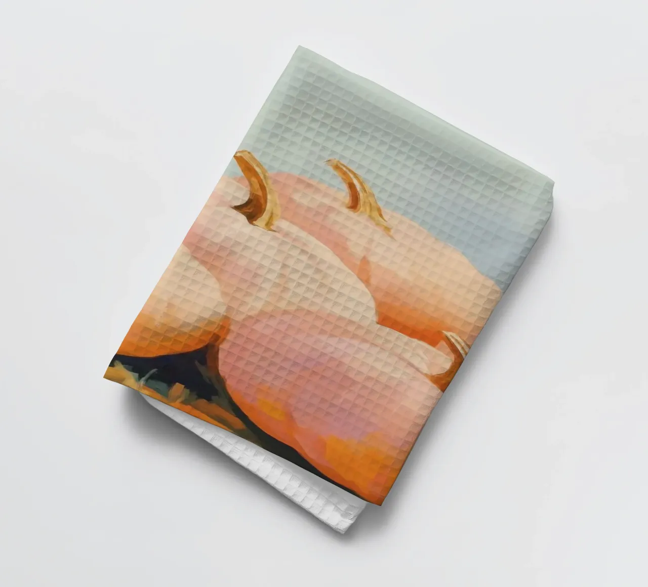 Zucche d'autunno canovaccio da cucina da Melloi Art Print