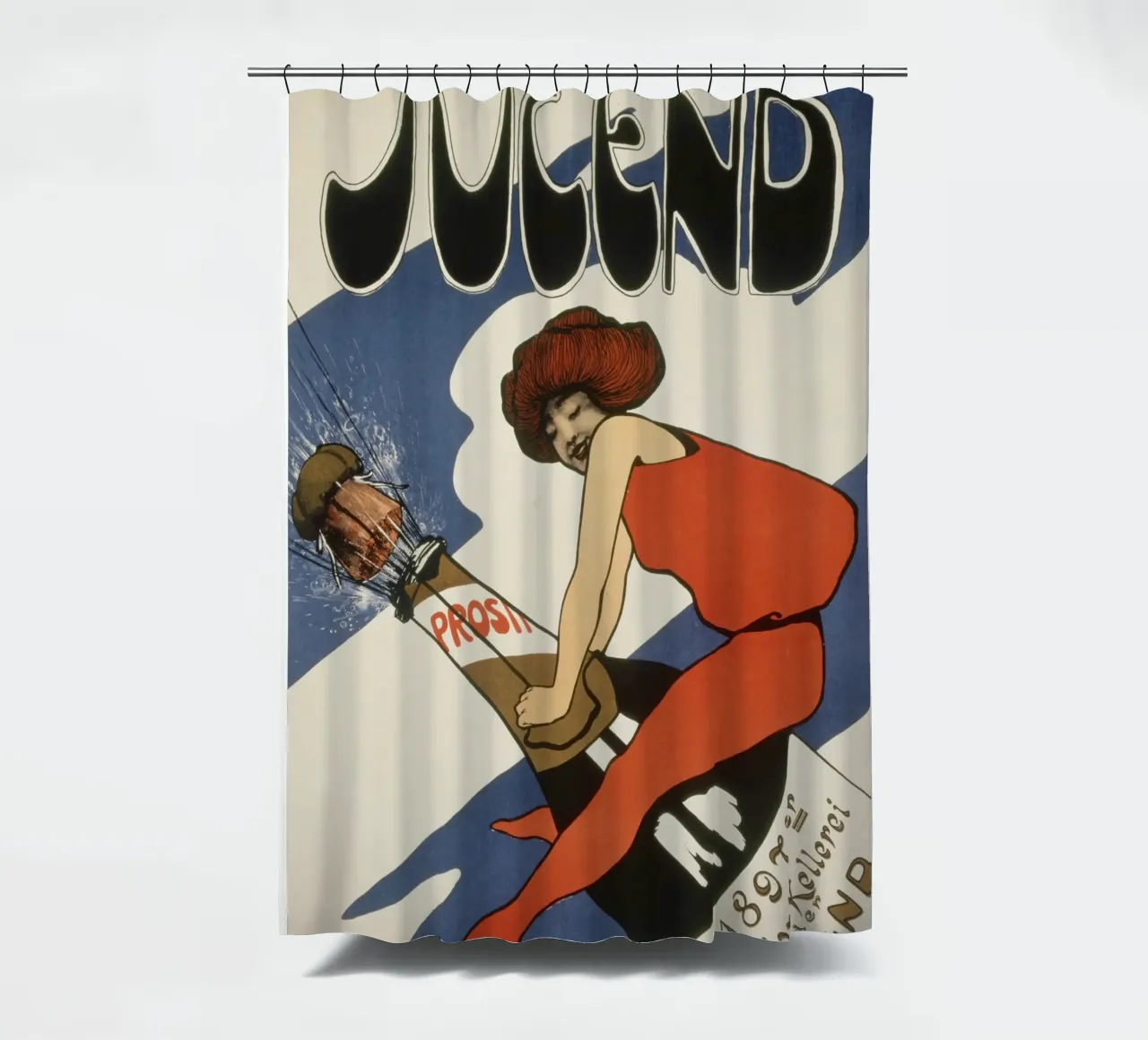 Fritz Dannenberg - Title of the Magazine Jugend 1897 Duschvorhang von ARTOTHEK