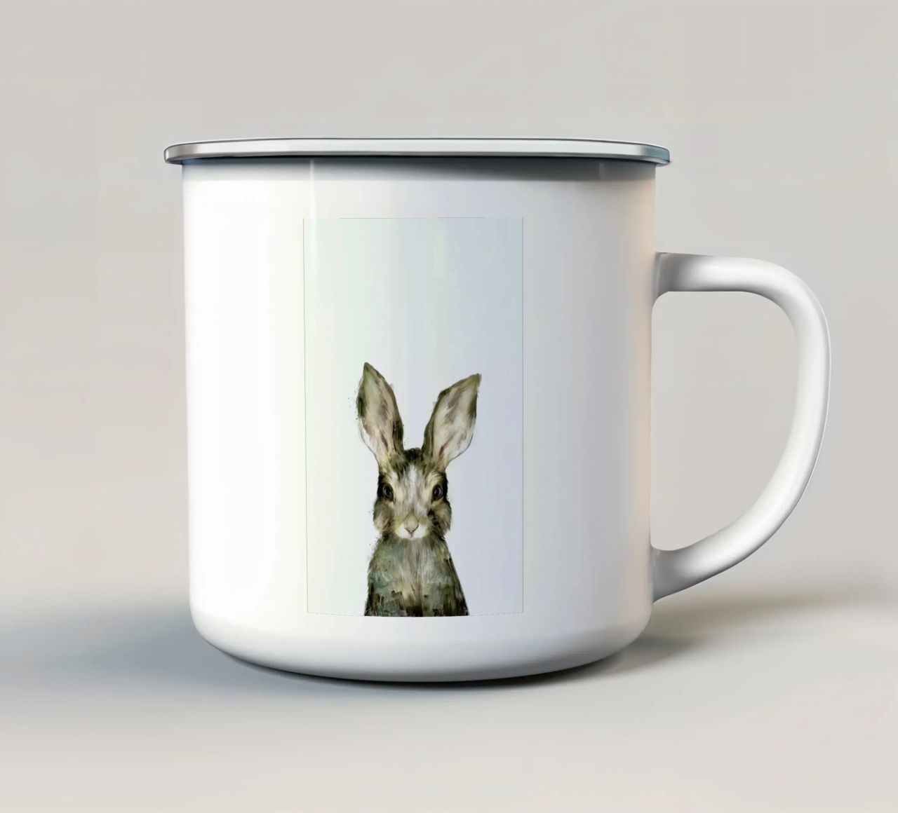 Little Rabbit tazza in smalto da Amy Hamilton