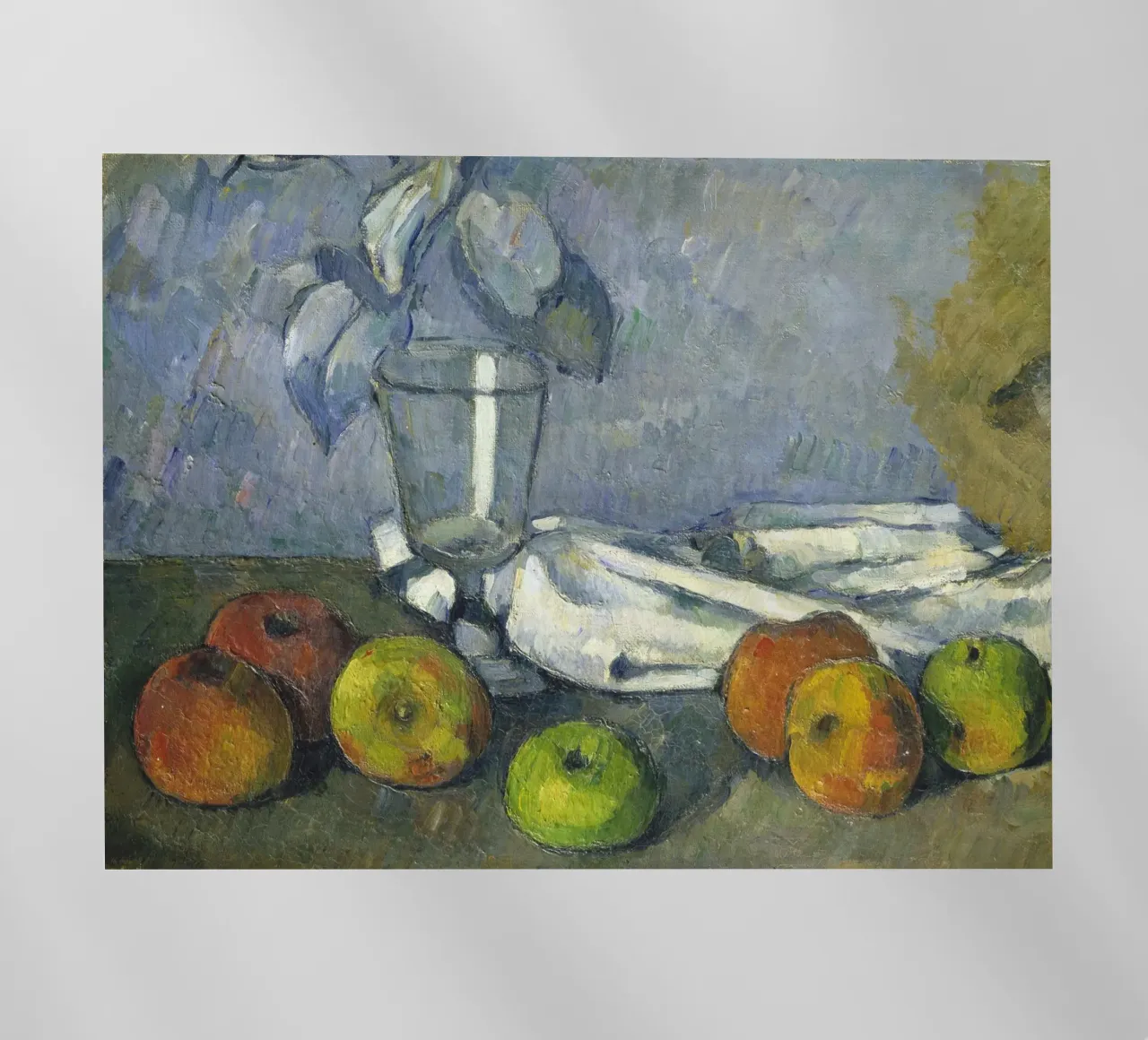 Cézanne - Vetro e mele pellicola backlit da ARTOTHEK