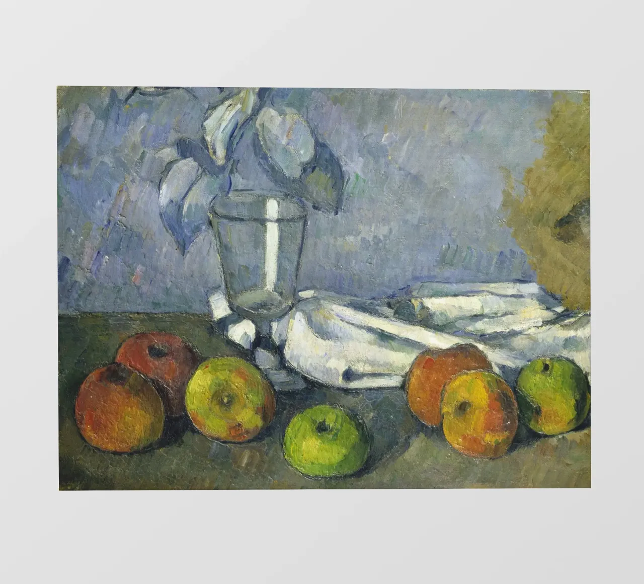 Cézanne - Vetro e mele pellicola backlit da ARTOTHEK