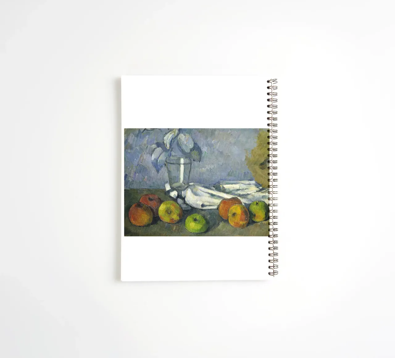 Cézanne - Glass and apples spiral notebook by ARTOTHEK