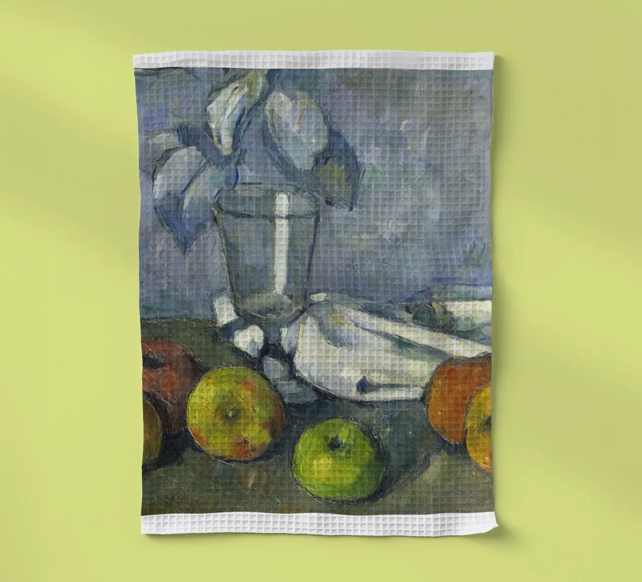 Cézanne - Vetro e mele canovaccio da cucina da ARTOTHEK