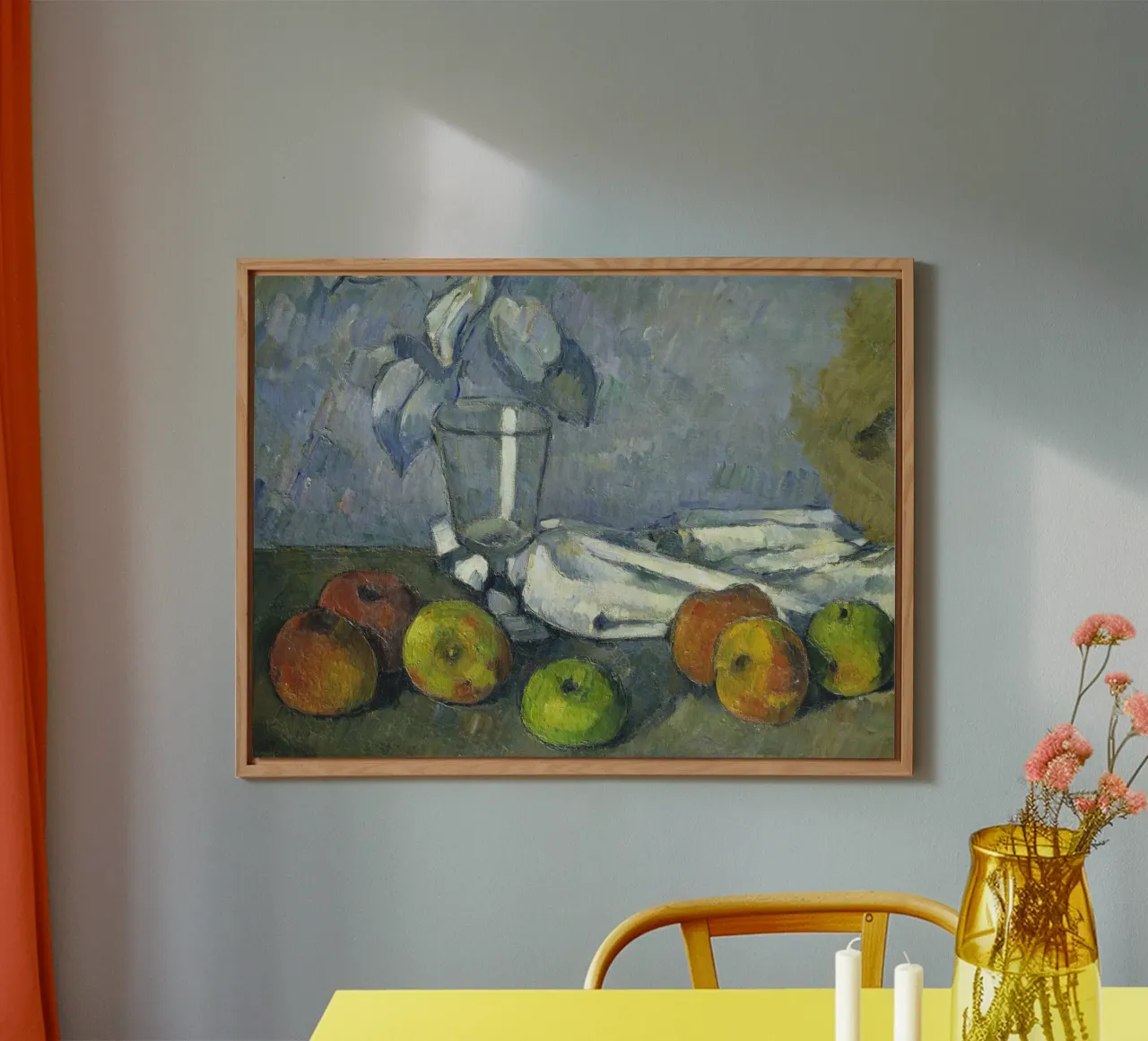 Cézanne - Glas und Äpfel Alu-Dibond von ARTOTHEK