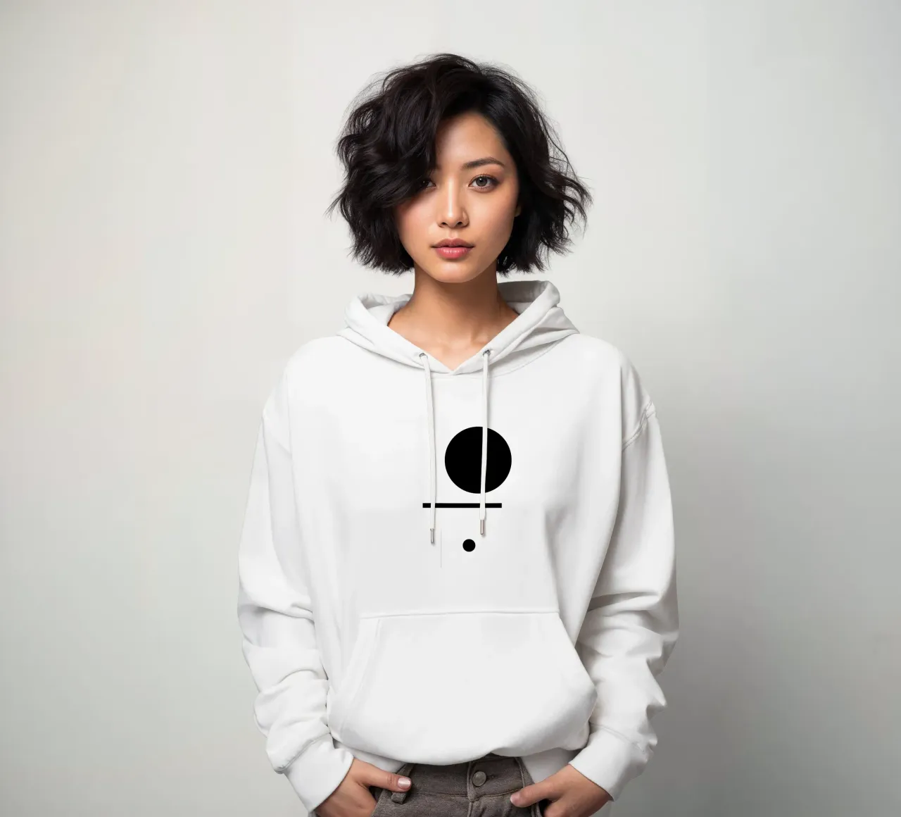 Bianco e nero 01 felpa con cappuccio da KHouse Studio