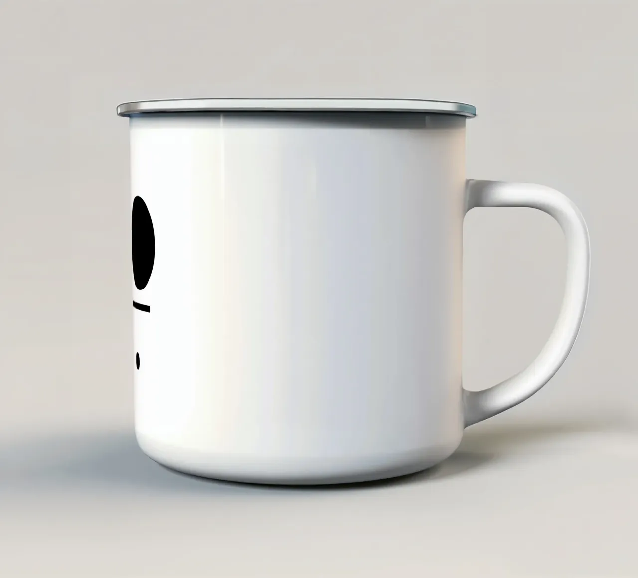 Bianco e nero 01 tazza in smalto da KHouse Studio