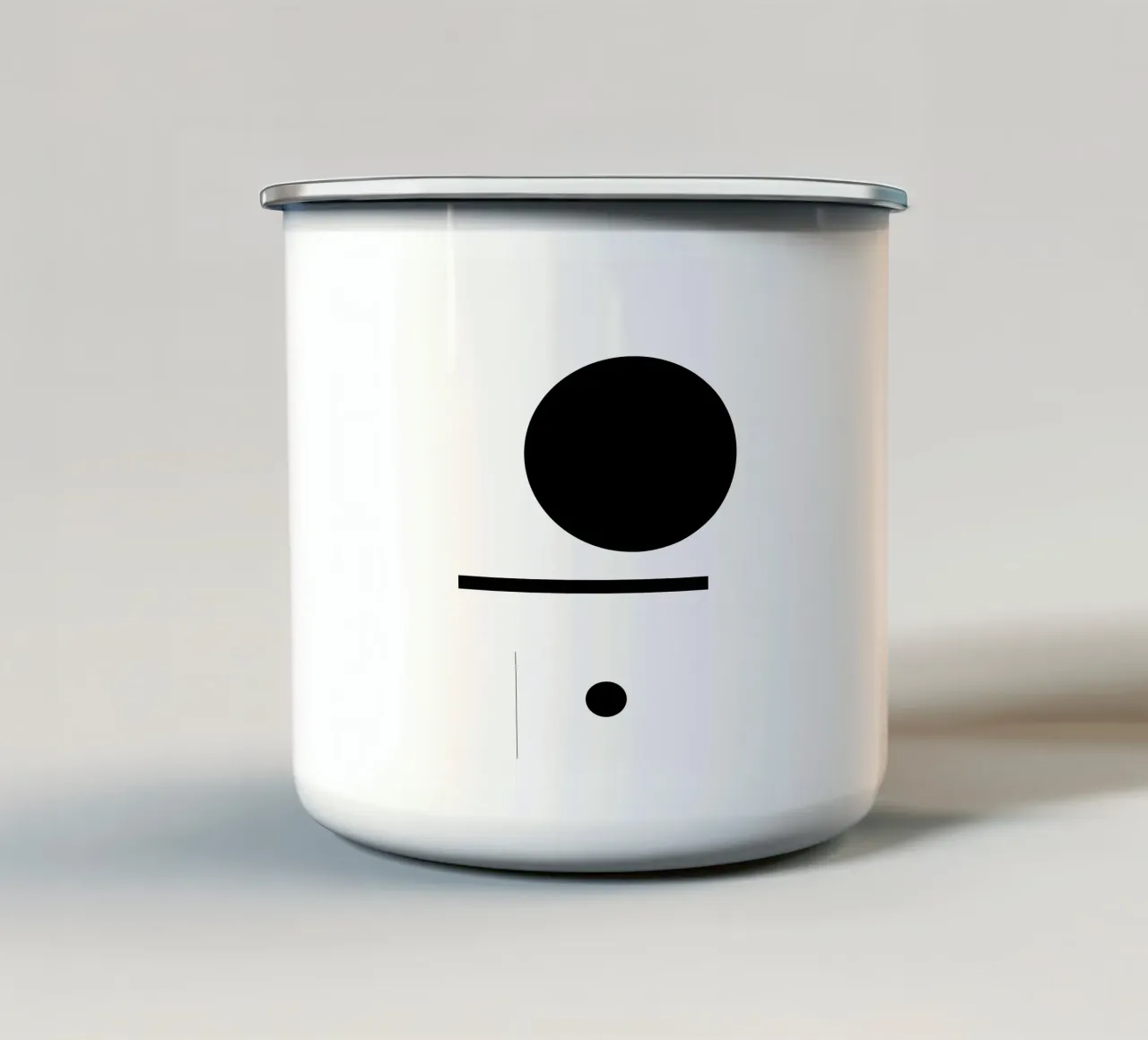 Bianco e nero 01 tazza in smalto da KHouse Studio