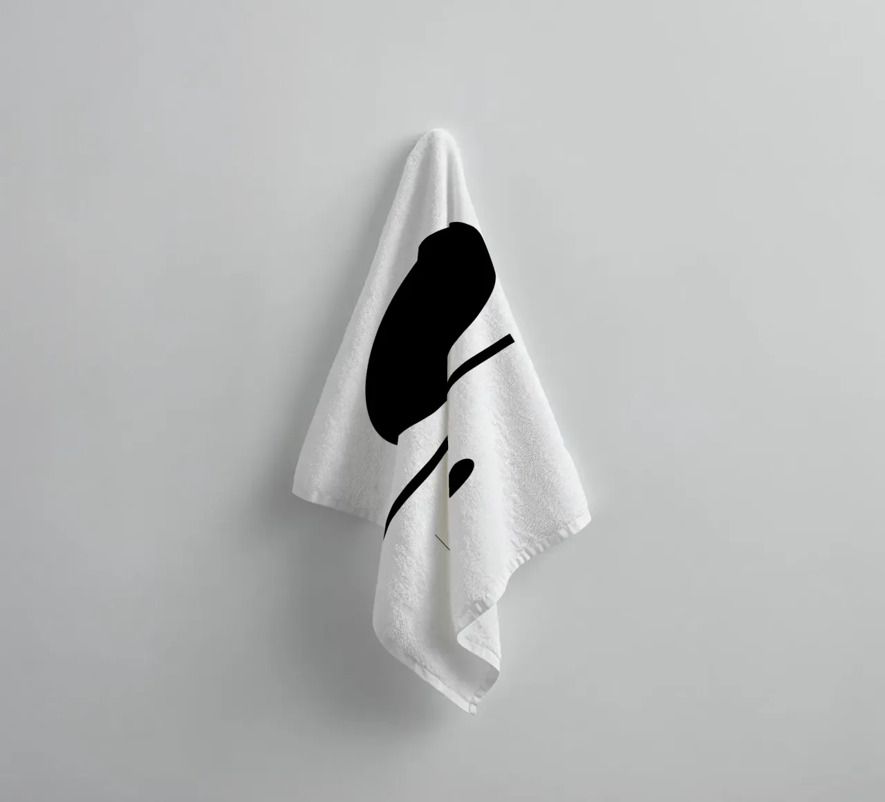 Bianco e nero 01 asciugamano da bagno da KHouse Studio