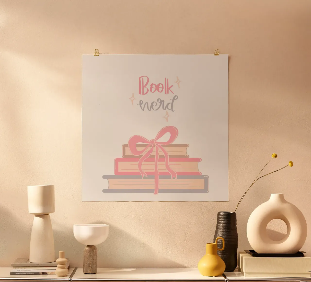 Book nerd print, Book lover Tote bag poster van pdigitalprints