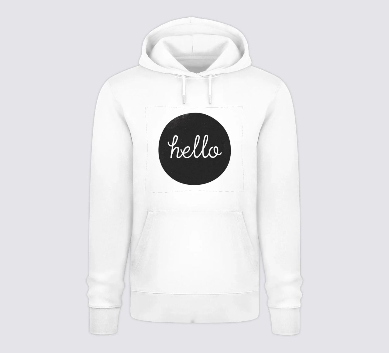 Hello - Design minimalista di benvenuto felpa con cappuccio da Whole©