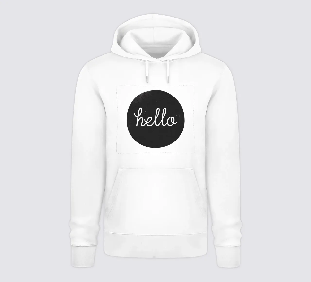 Hello - Design minimalista di benvenuto felpa con cappuccio da Whole©