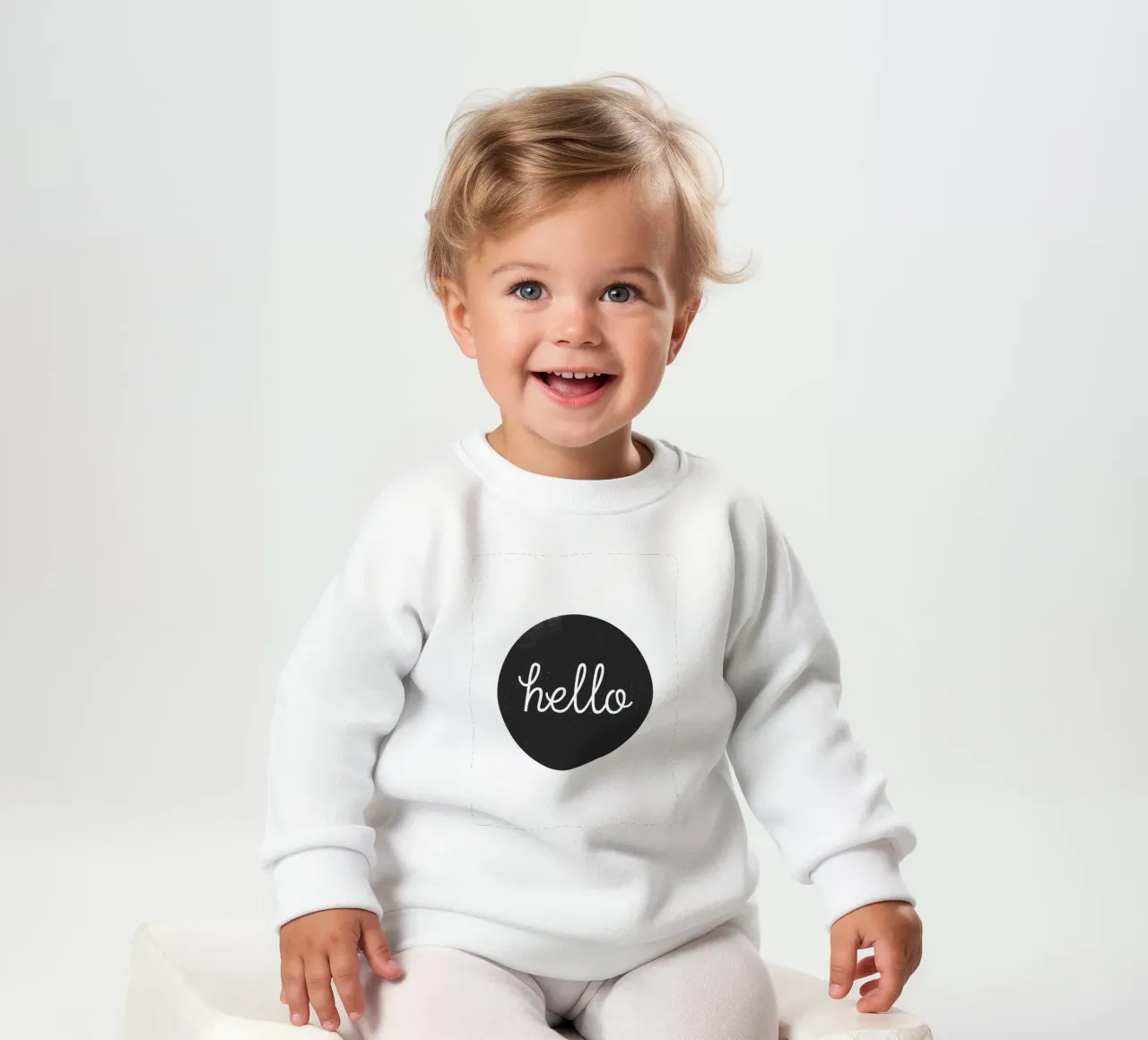 Hello - Design minimalista di benvenuto felpa neonato da Whole©