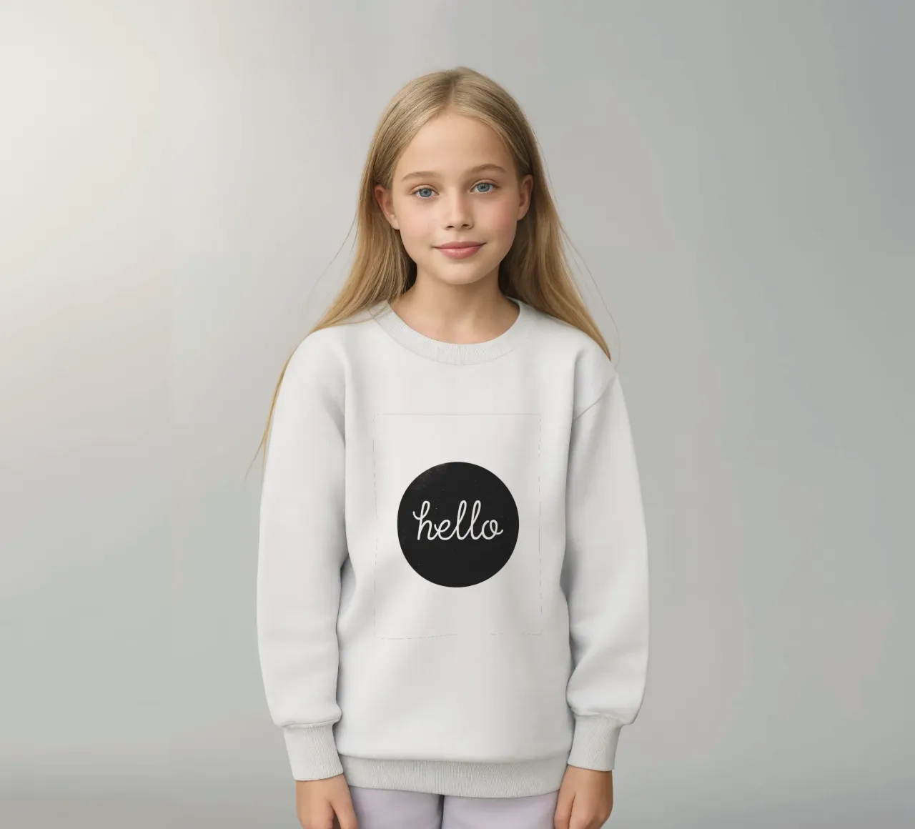 Hello - Design minimalista di benvenuto felpa bambino da Whole©