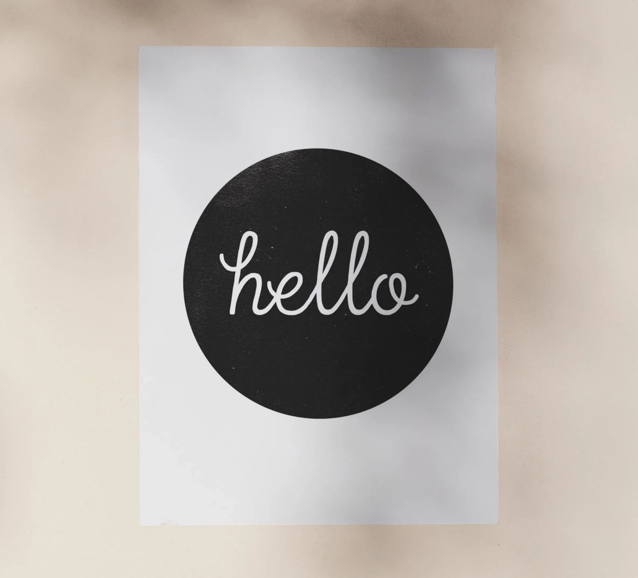 Hello - Design minimalista di benvenuto pellicola backlit da Whole©