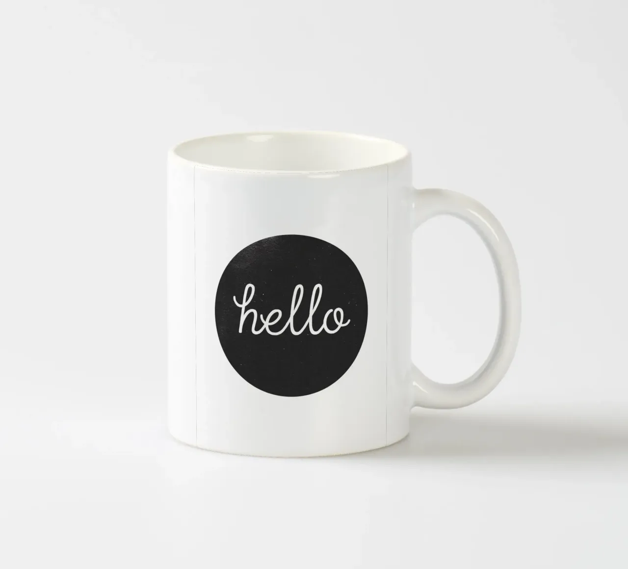 Hello - Minimalist welcome design ceramic mug by Whole©