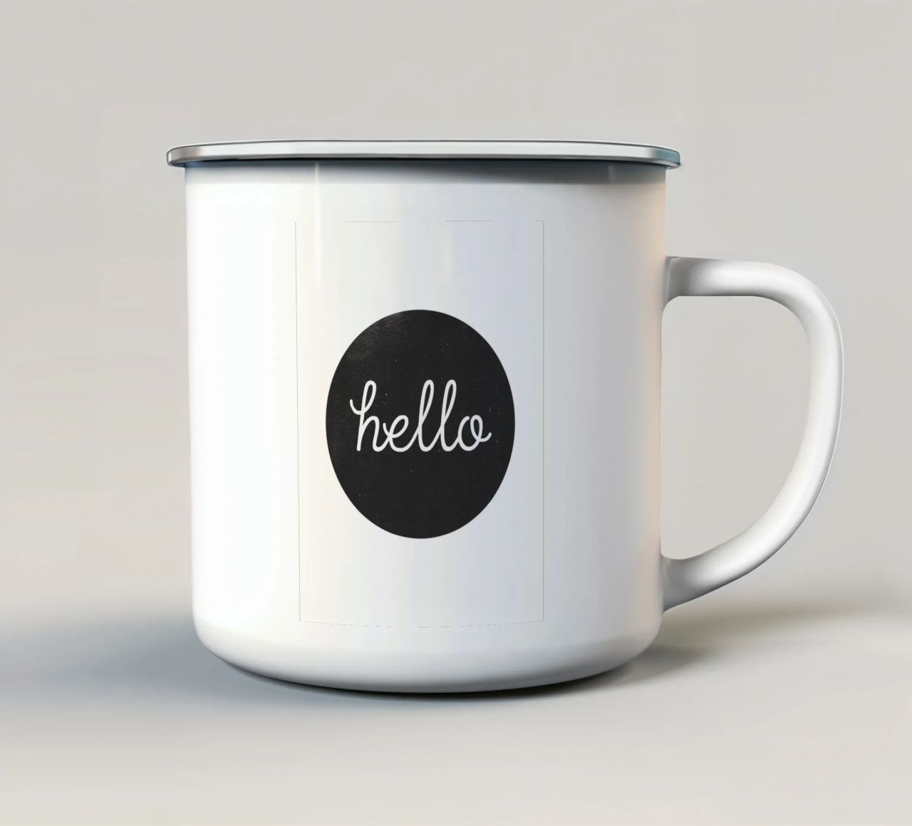 Hello - Design minimalista di benvenuto tazza in smalto da Whole©