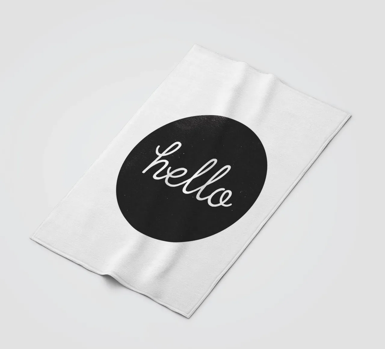 Hello - Design minimalista di benvenuto coperta in pile da Whole©