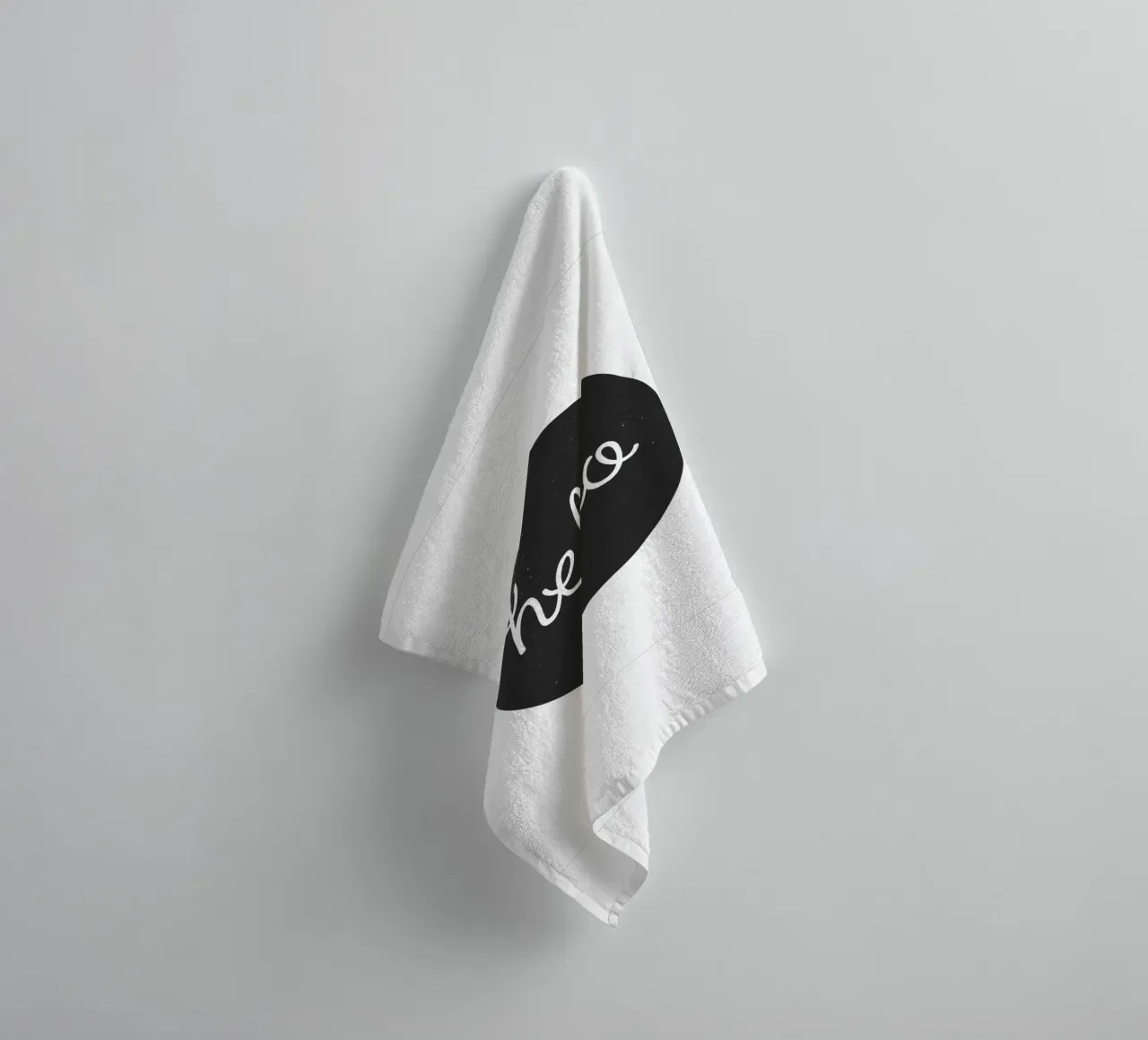 Hello - Minimalist welcome design towel by Whole©