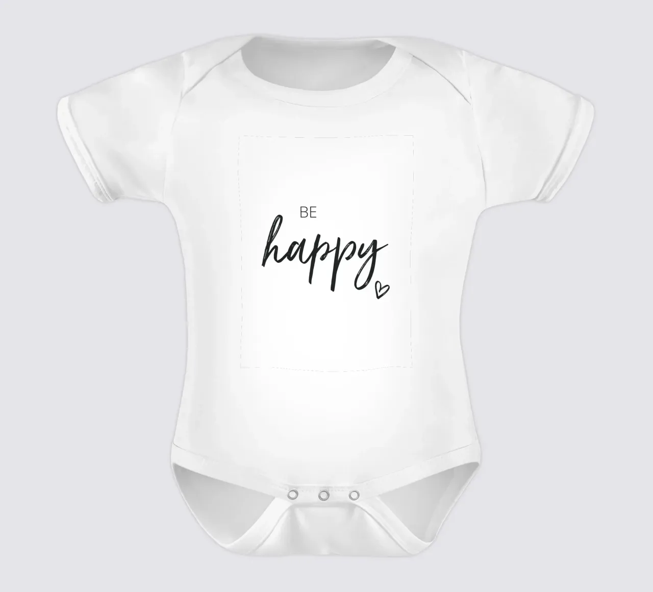 Be Happy - Design tipografico di ispirazione body neonato maniche corte da Whole©