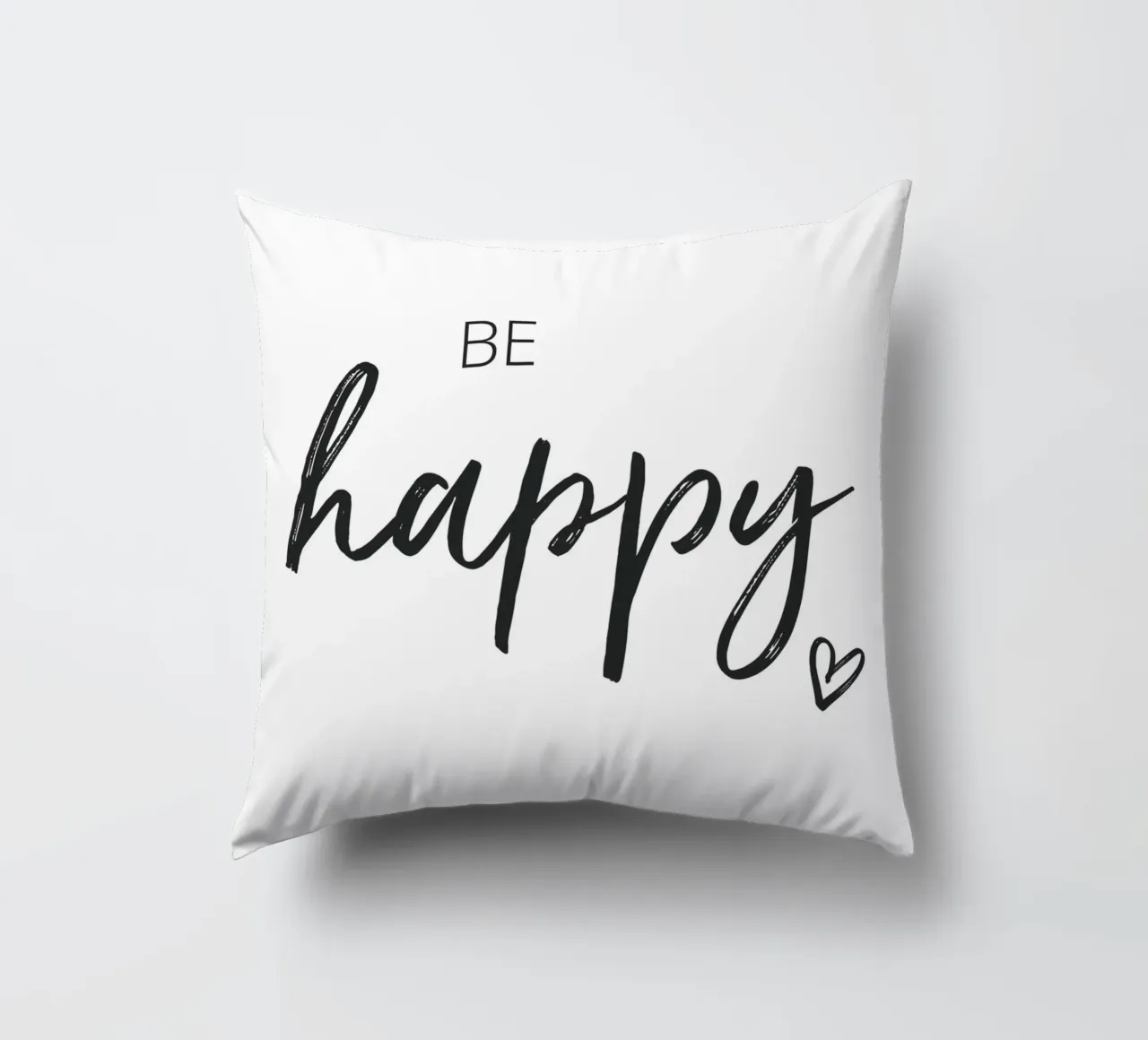 Be Happy - Design tipografico di ispirazione cuscino da Whole©