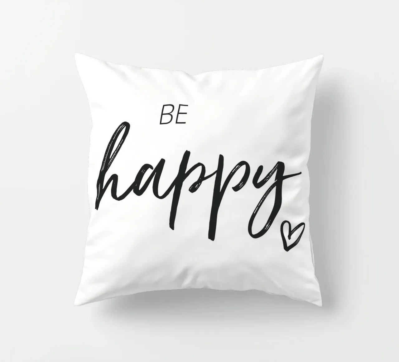 Be Happy - Design tipografico di ispirazione cuscino da Whole©