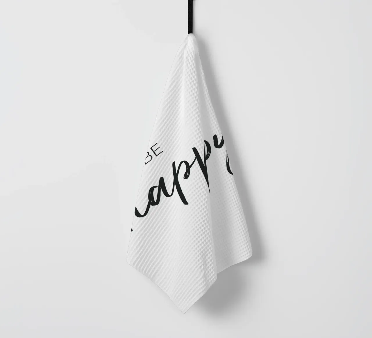 Be Happy - Design tipografico di ispirazione canovaccio da cucina da Whole©