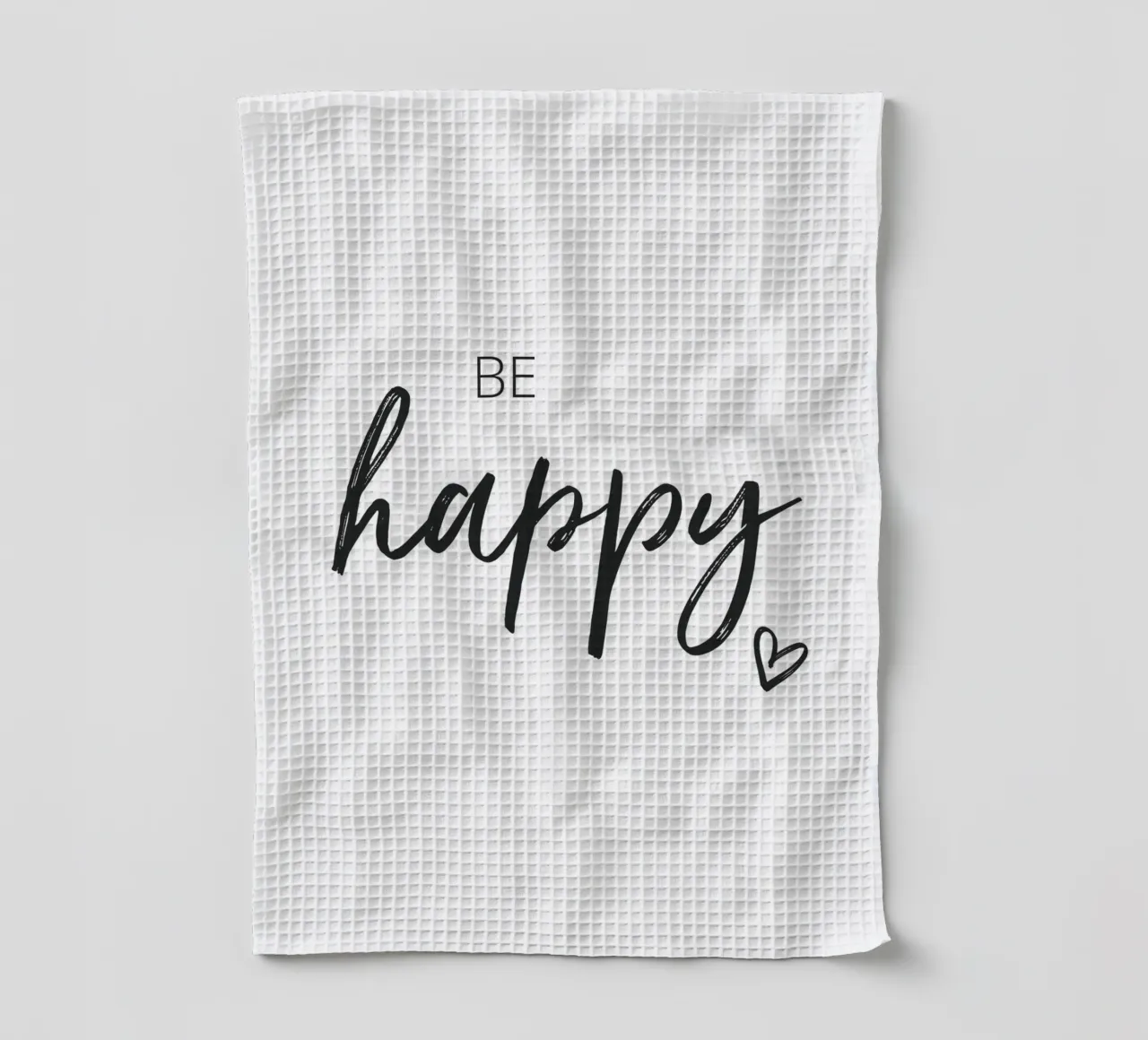 Be Happy - Design tipografico di ispirazione canovaccio da cucina da Whole©