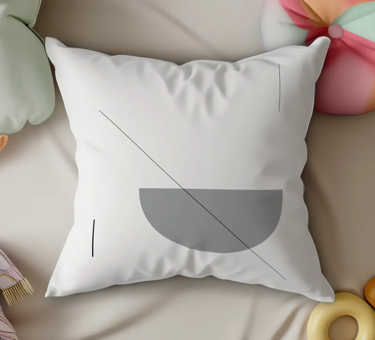 Bianco e nero 02 cuscino da KHouse Studio