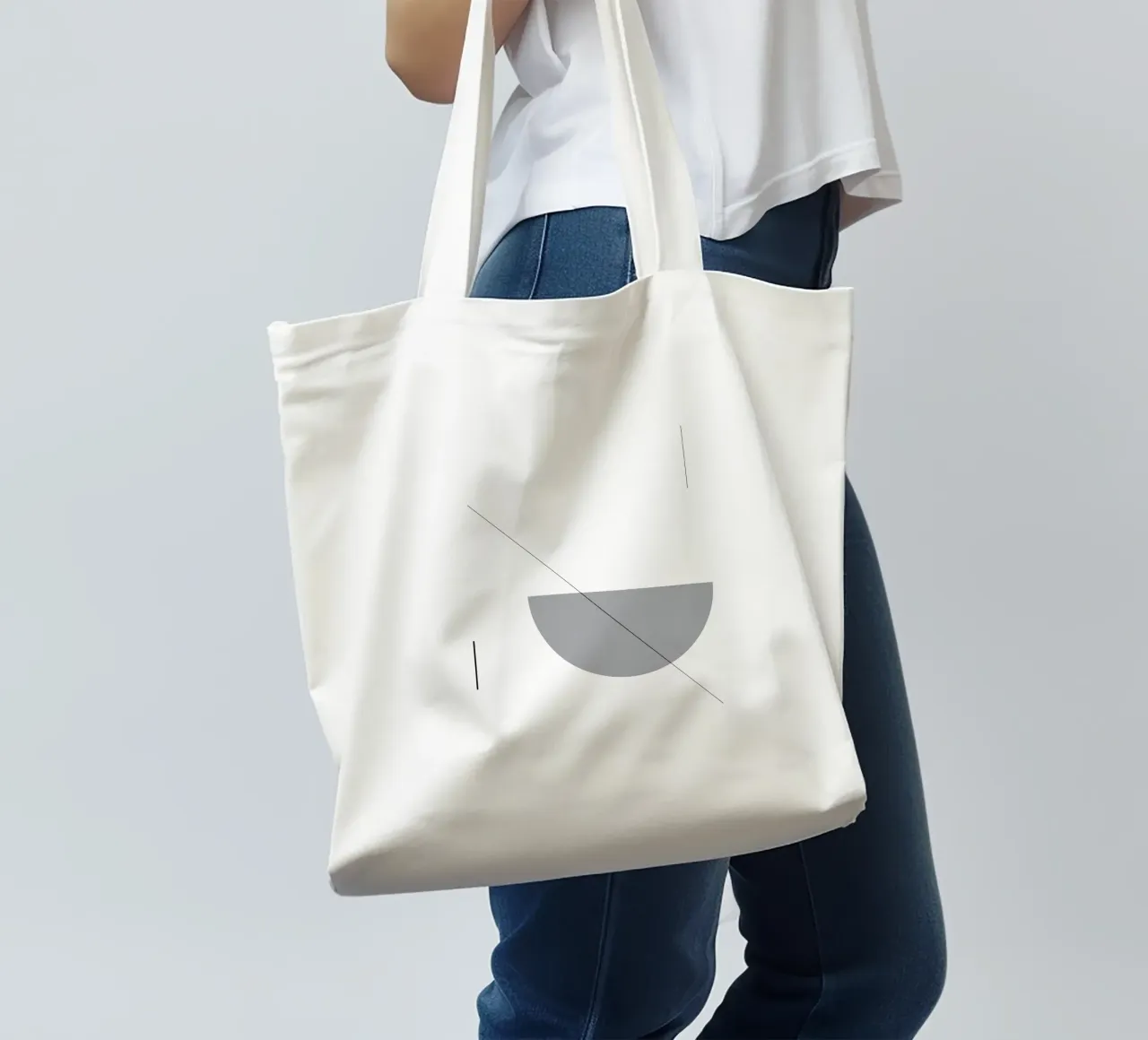 Bianco e nero 02 borsa in juta da KHouse Studio