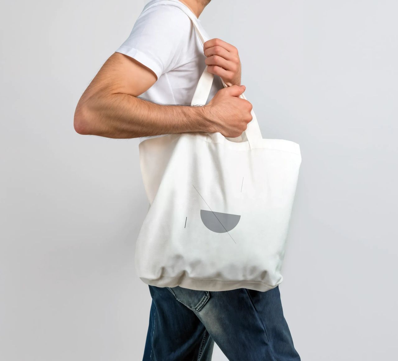 Bianco e nero 02 borsa in juta da KHouse Studio