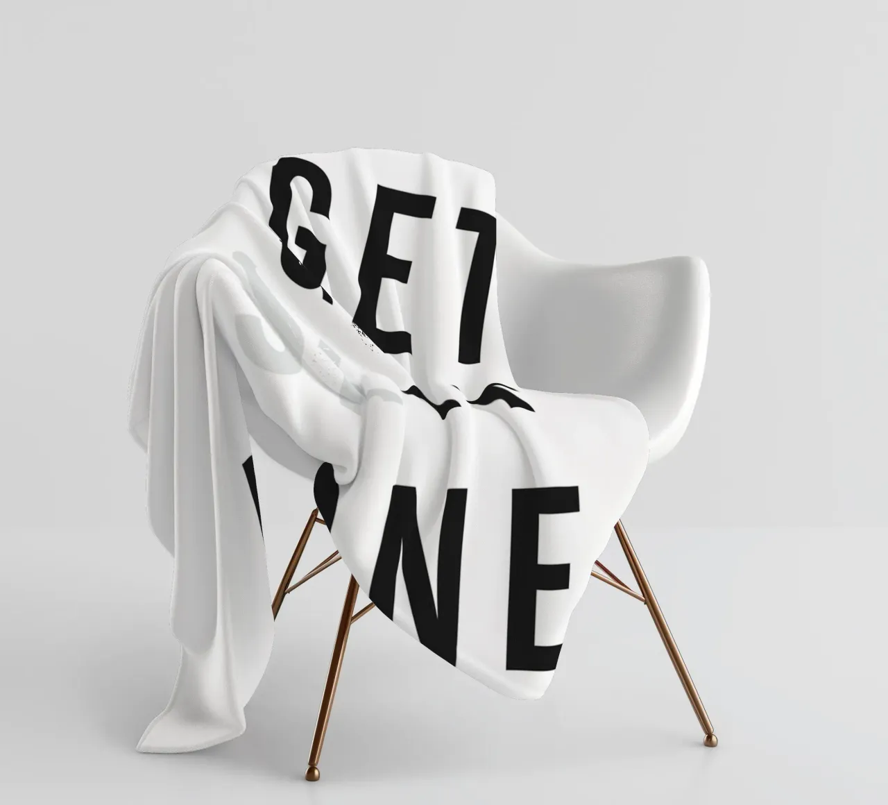 Motivational slogan "Get Shit Done" - Modern wall art fleece blanket by Whole©