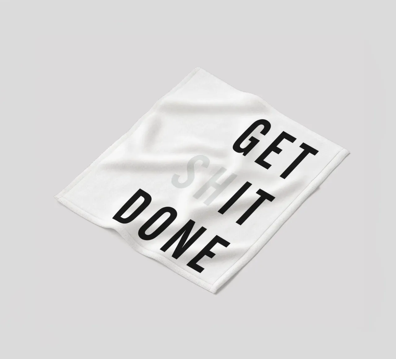 Motivational slogan "Get Shit Done" - Modern wall art fleece blanket by Whole©