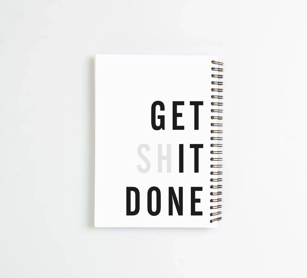 Motivation "Get Shit Done" - Art mural moderne carnet à spirale de Whole©