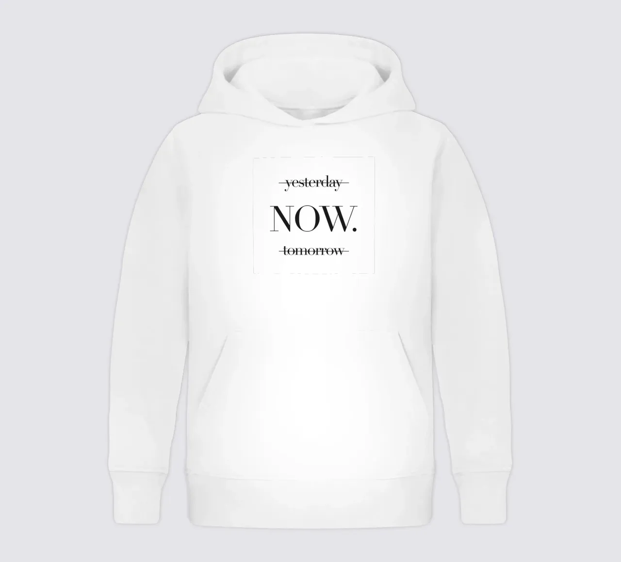 Live now - Minimalist motivational design kids hoodie by Whole©