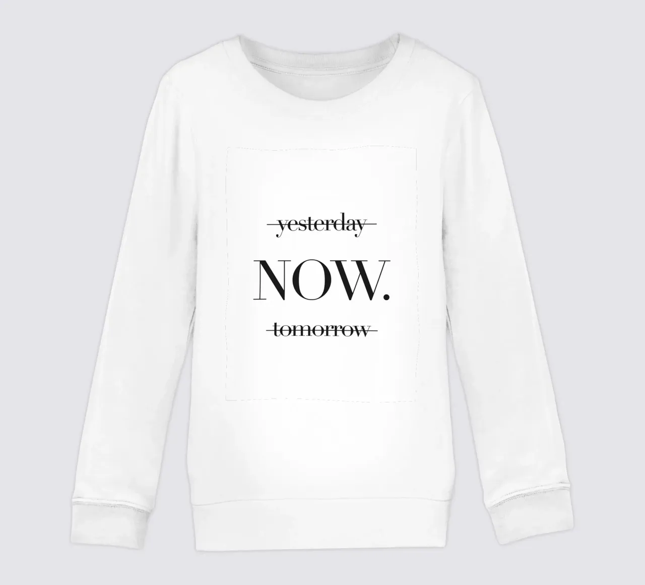 Vivere ora - Design motivazionale minimalista felpa bambino da Whole©