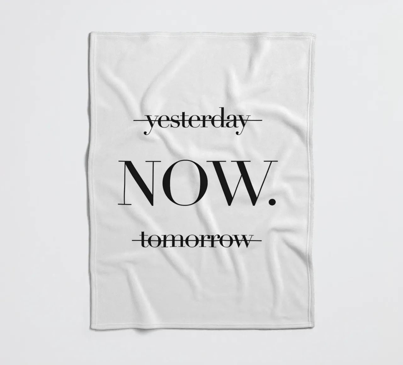 Vivere ora - Design motivazionale minimalista coperta in pile da Whole©