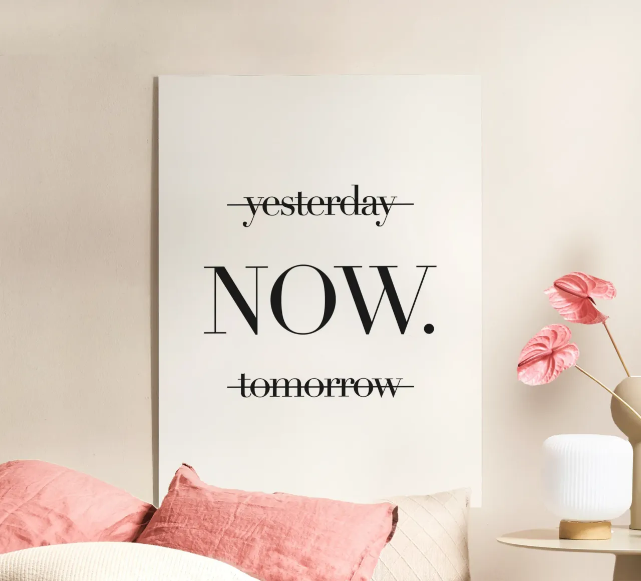 Live now - Minimalist motivational design acrylic glass by Whole©