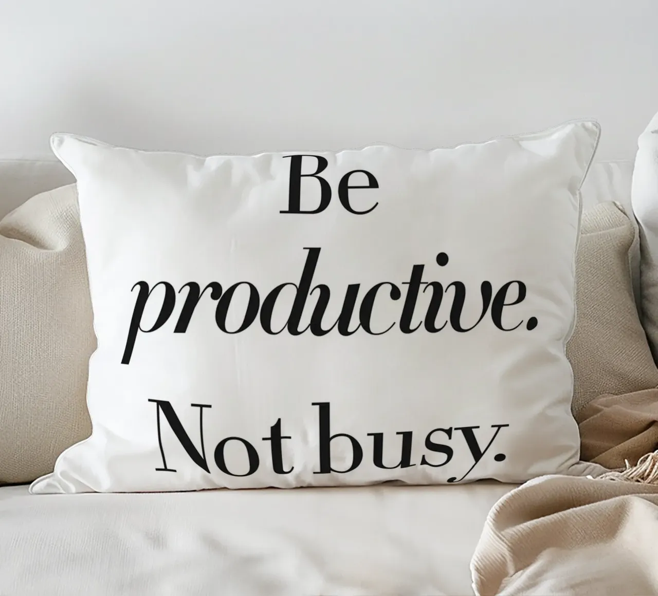 Design della produttività - Slogan minimalista cuscino da Whole©