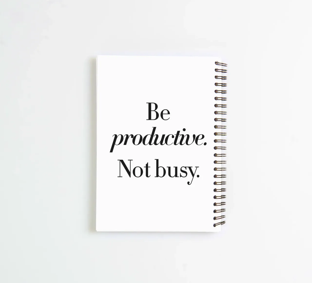 Productivity Design - Minimalist slogan spiral notebook by Whole©